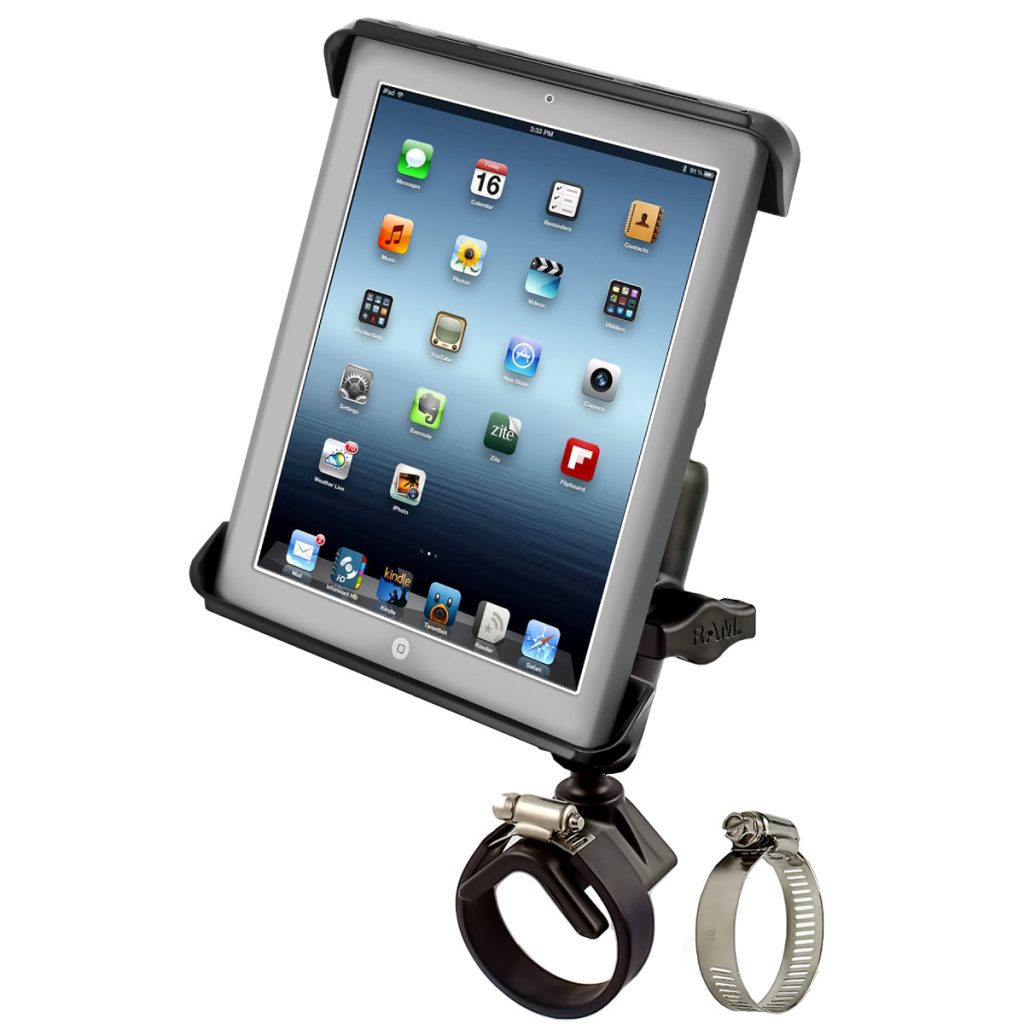 适用于iPad Gen 1-4 +的RAM® Tab-Tite™底座，带束带软管夹底座更多