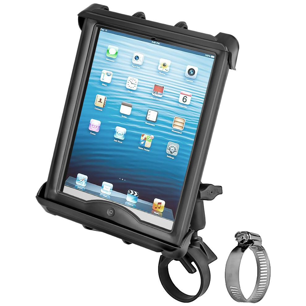 RAM® Tab-Tite™底座，带带子软管夹，适用于带保护壳的iPad+更多