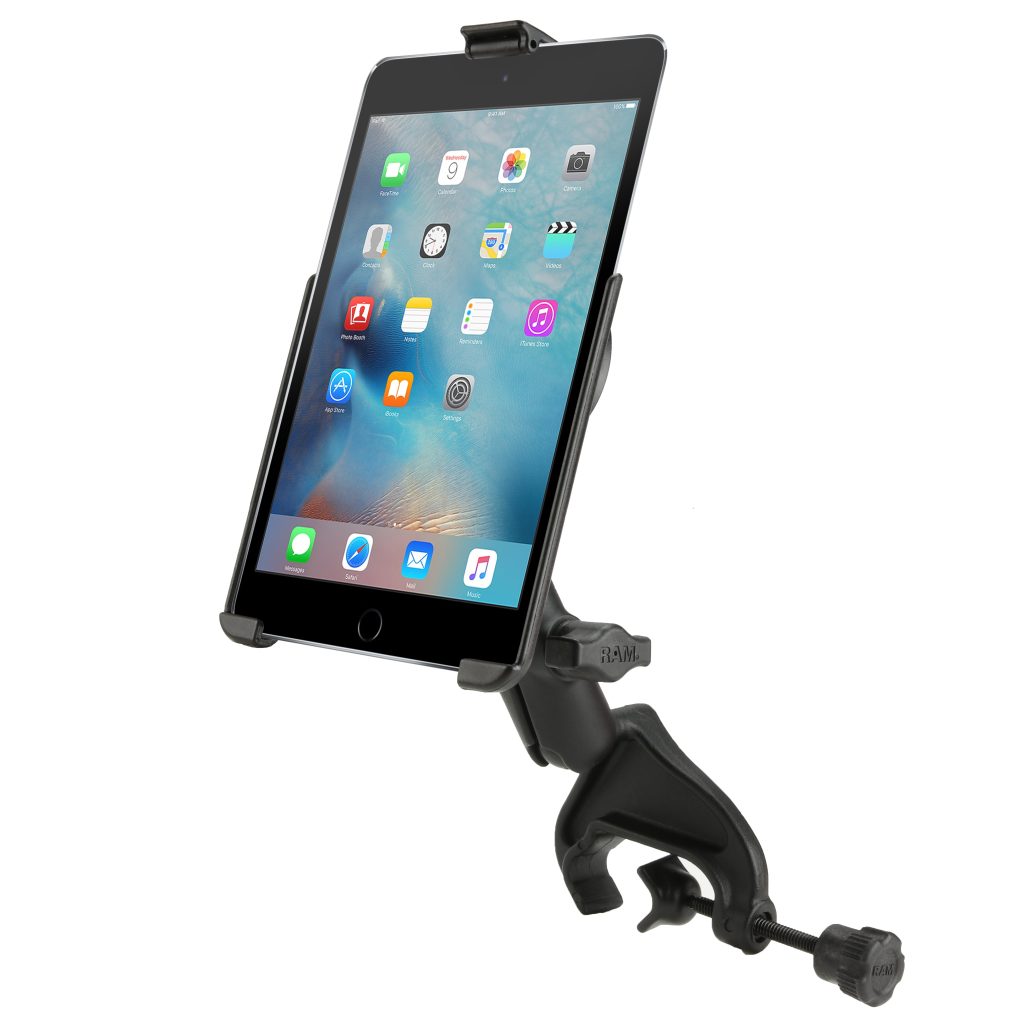适用于Apple iPad mini 4和5的RAM® EZ-Roll ‘ r ™支架，带叉钳底座
