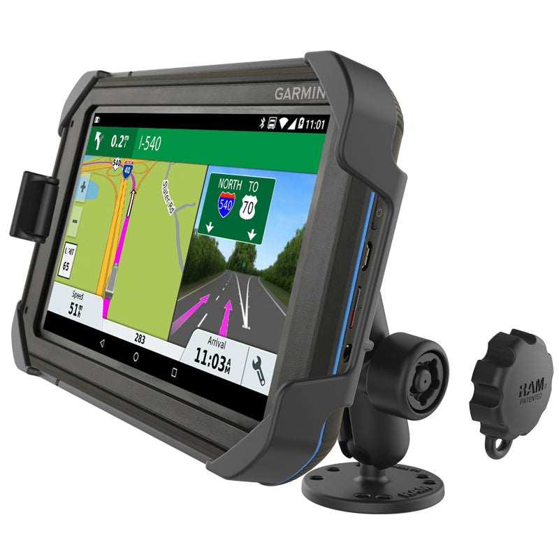 RAM® EZ-Roll’r™ Drill-Down Mount for Garmin Fleet 770，Overlander +更多
