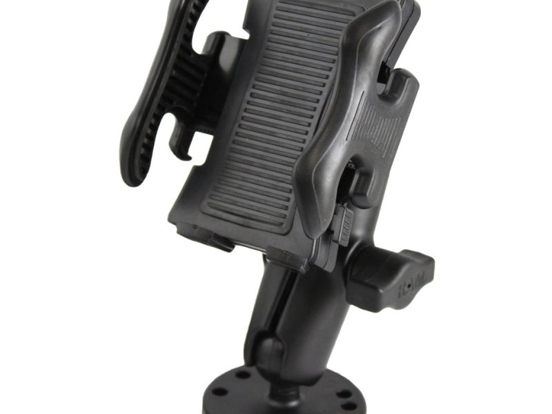 RAM® Drill-Down Mount with Spring-Loaded Phone Holder