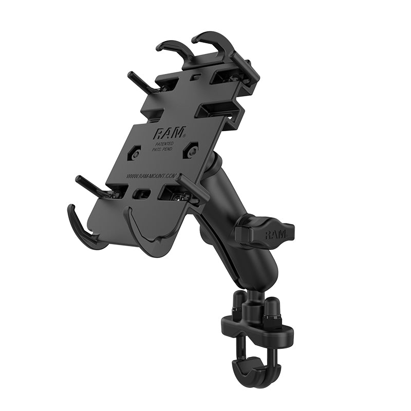 RAM® Quick-Grip™手机底座，带把手U型螺栓底座-中等
