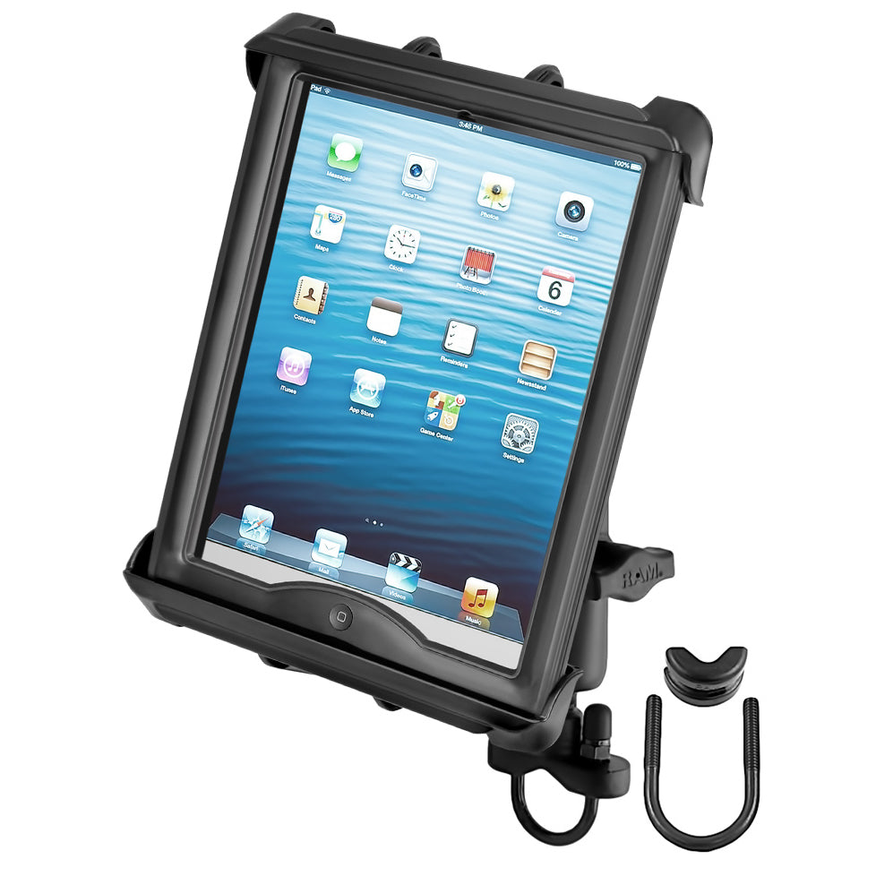 RAM® Tab-Tite™手柄U型螺栓底座，适用于带盒子的大型平板电脑
