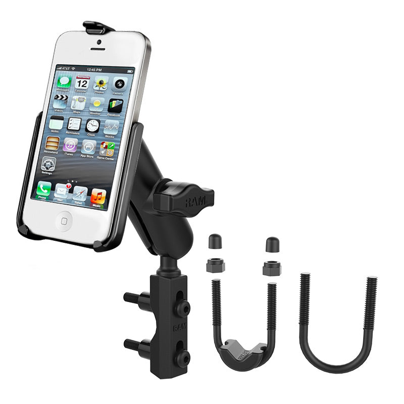 适用于Apple iPhone 5和5s的RAM®摩托车制动器/离合油箱底座