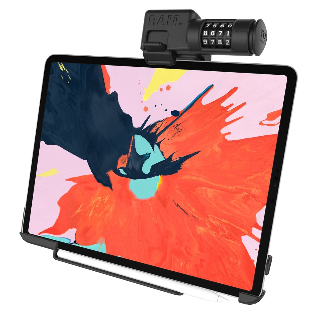 适用于iPad Pro 12.9第3 – 5代的RAM® EZ-Roll ‘ r ™ Combo锁架