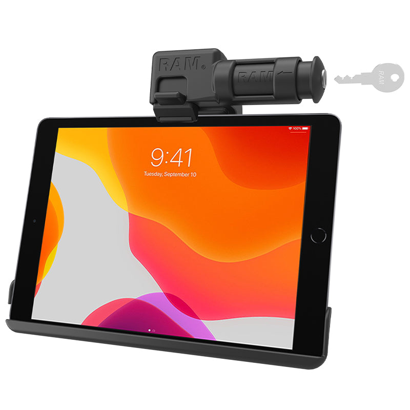 RAM® EZ-Roll ‘ r ™钥匙锁架，适用于iPad第7 – 9代和Air 3
