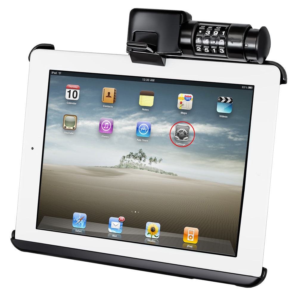 适用于Apple iPad 1-4的RAM® Latch-N-Lock™支架