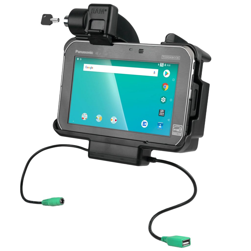 RAM®钥匙锁定电源+数据底座，用于Panasonic FZ-S1和FZ-L1