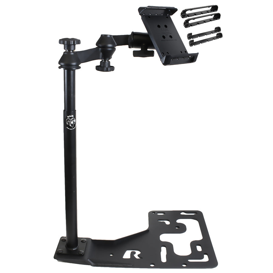 带有RAM® No-Drill™重型卡车支架的RAM® Tab-Tite™平板电脑支架