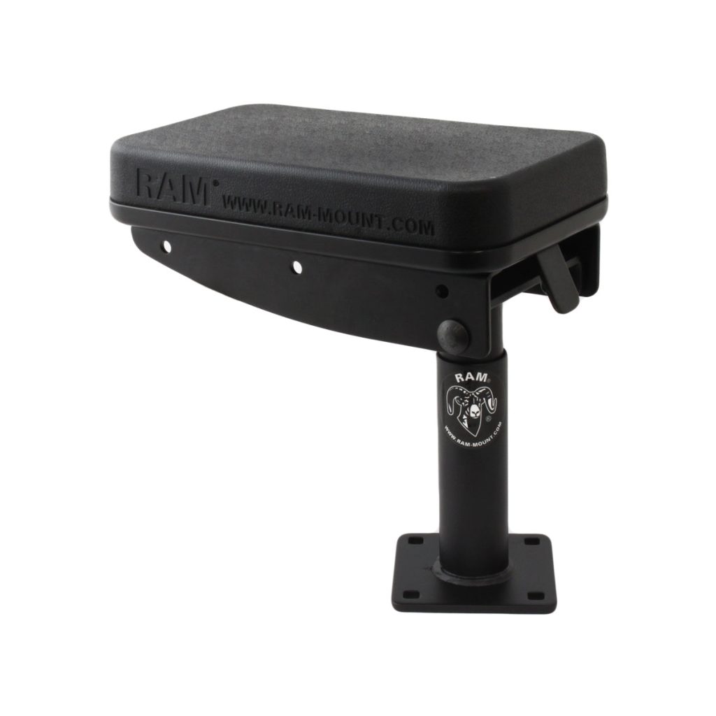 RAM® Tough-Box™控制台伸缩扶手，带5英寸下杆