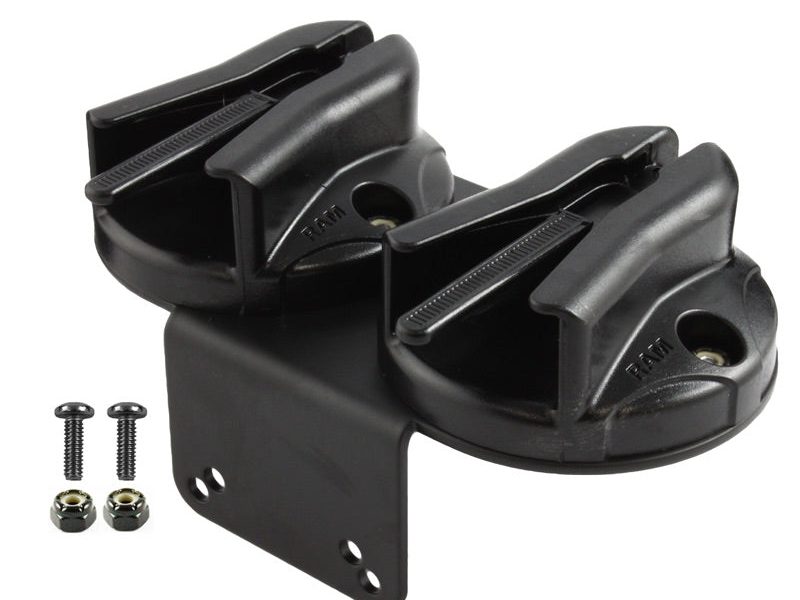 RAM® Double Microphone Clip with 90-Degree Bracket for RAM® Tough-Box™