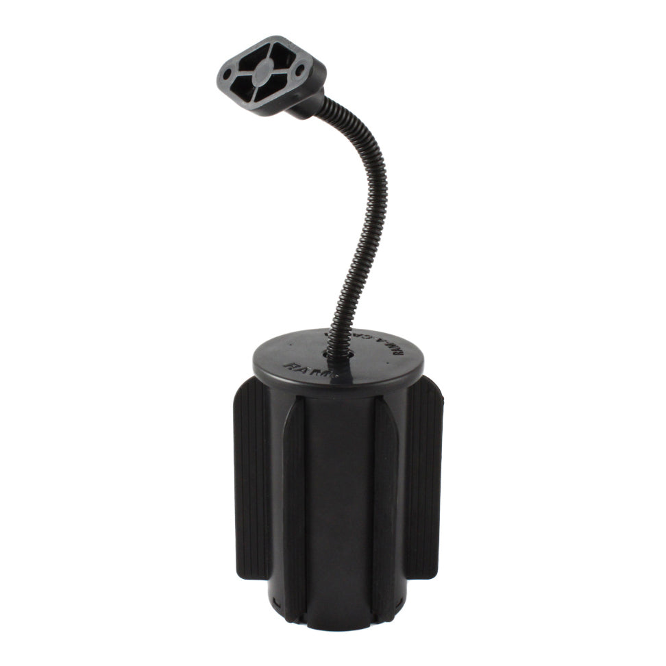 RAM-A-CAN™ II杯托支架，配有RAM® Flex-Arm™和钻石板