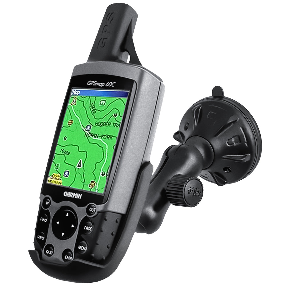 适用于Garmin GPS 60 +的RAM® Twist-Lock™低剖面吸座更多