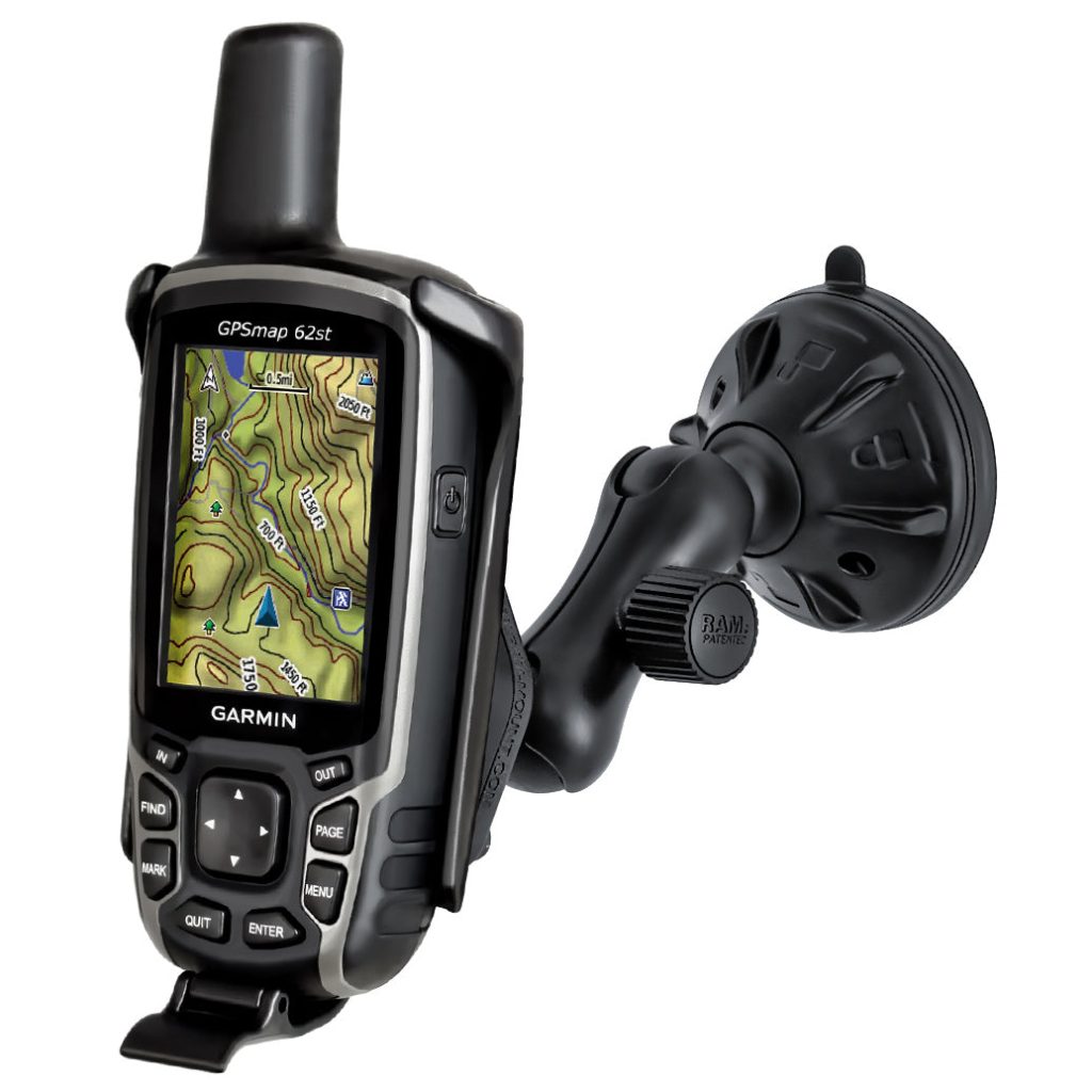适用于Garmin Astro 320 +的RAM® Twist-Lock™低剖面吸座