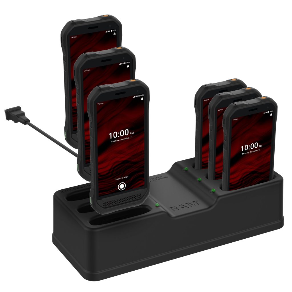 适用于京瓷DuraForce Ultra 5G E7110的RAM® 6端口充电底座