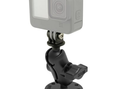 RAM® Drill-Down Double Ball Mount with Universal Action Camera Adapter