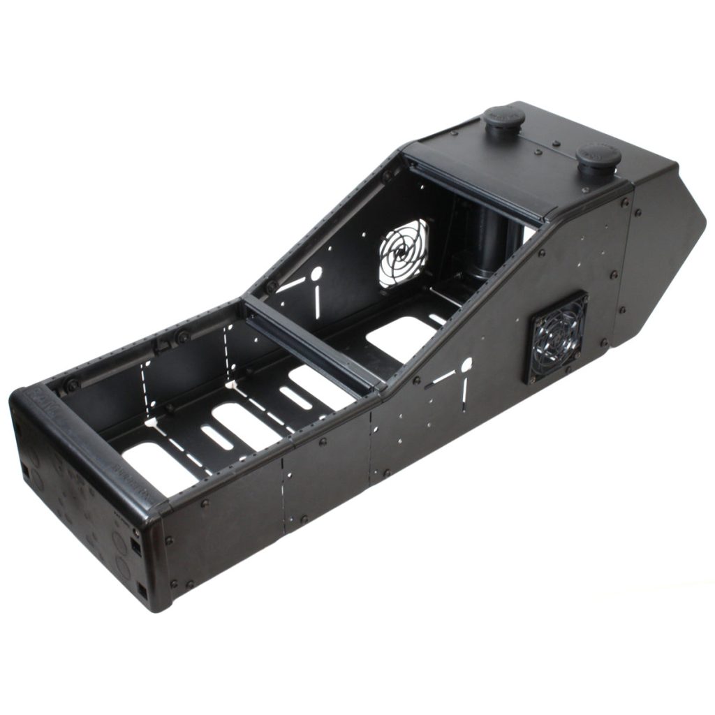 RAM® Tough-Box™角度控制台，配备福特Crown Vic整流罩