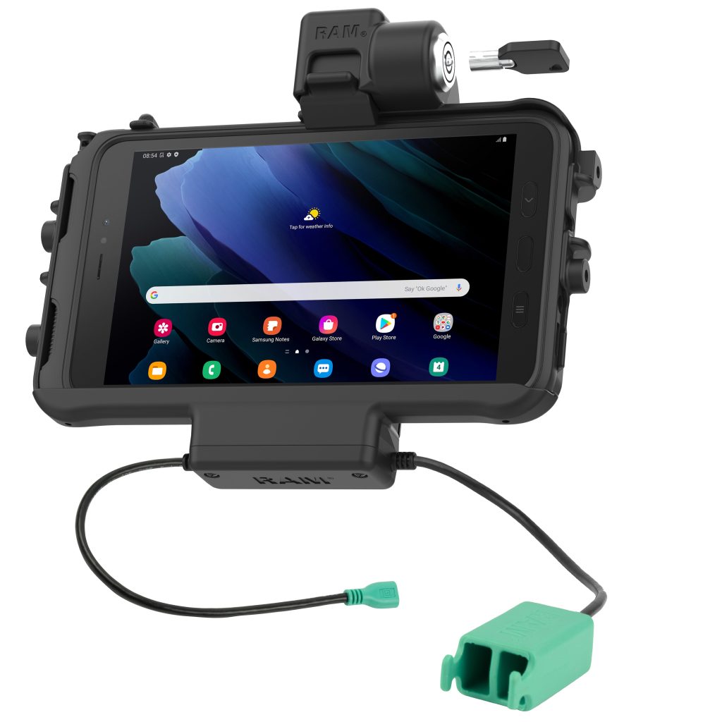 RAM® Thin-Dock™锁定电源+用于Tab Active 5和3的双USB Dock