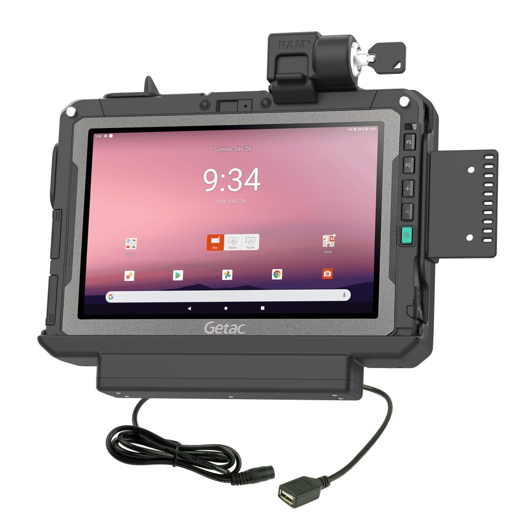 RAM®锁定电源+数据扩展坞，适用于Getac ZX 10