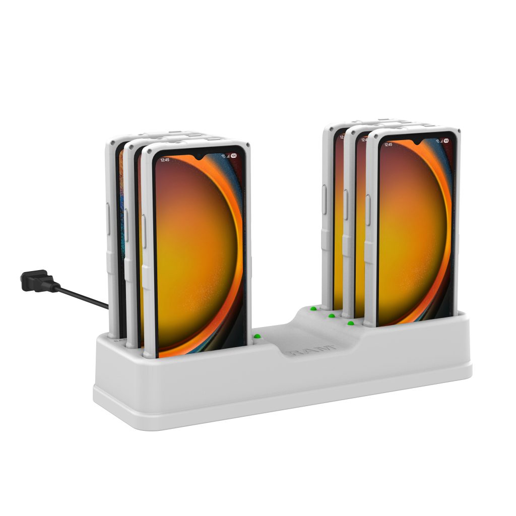 RAM® 6端口Dock，适用于XCover 7、7 Pro和6 Pro，配有OEM或RAM® Skin™ Gray