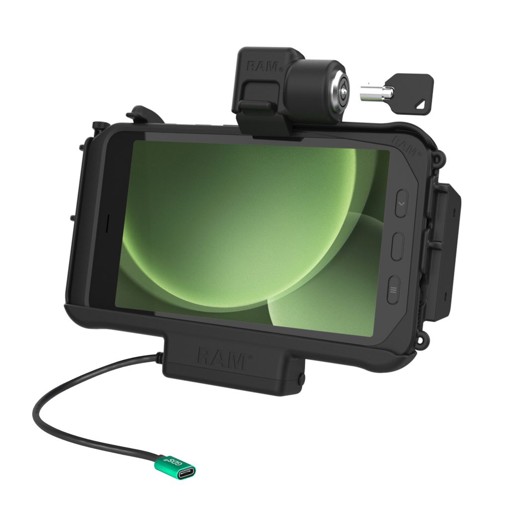 RAM®锁定模块化USB-C供电底座，适用于三星Tab Active 5 & 3