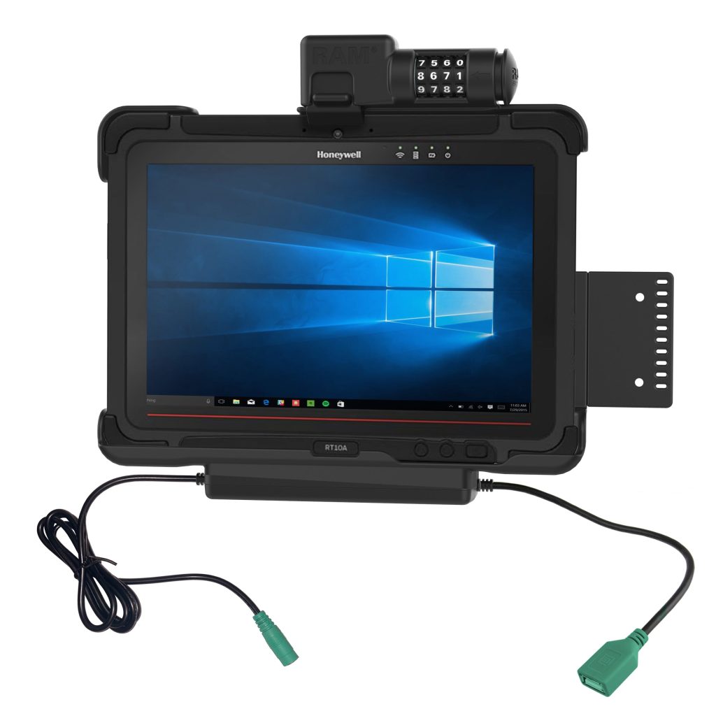 用于Honeywell RT 10平板电脑的RAM® Combo锁定电源+数据底座