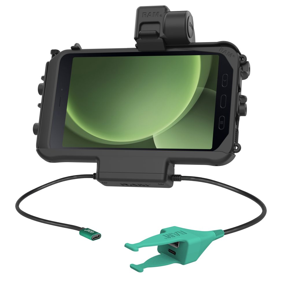 RAM® Thin-Dock™ Power + USB-C和USB-A数据，用于Tab Active 5和3