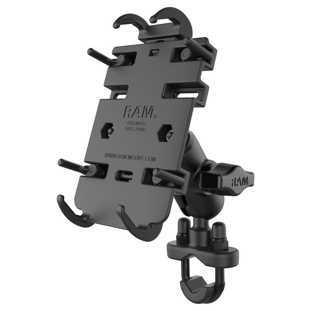 RAM® Quick-Grip™手机底座，带把手U型螺栓底座-短