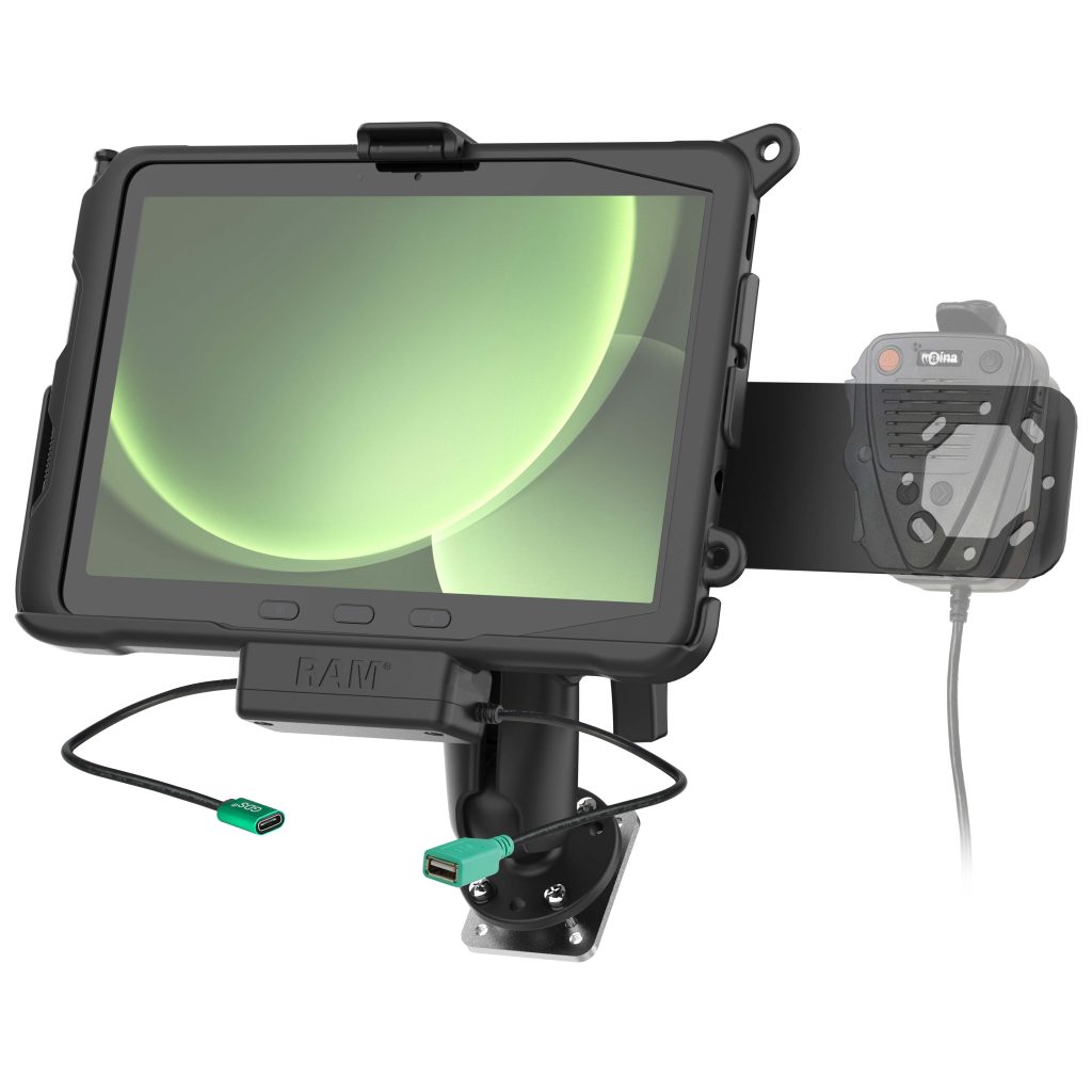 适用于三星Tab Active 4 Pro的RAM® Aina PTT语音响应器车载套件