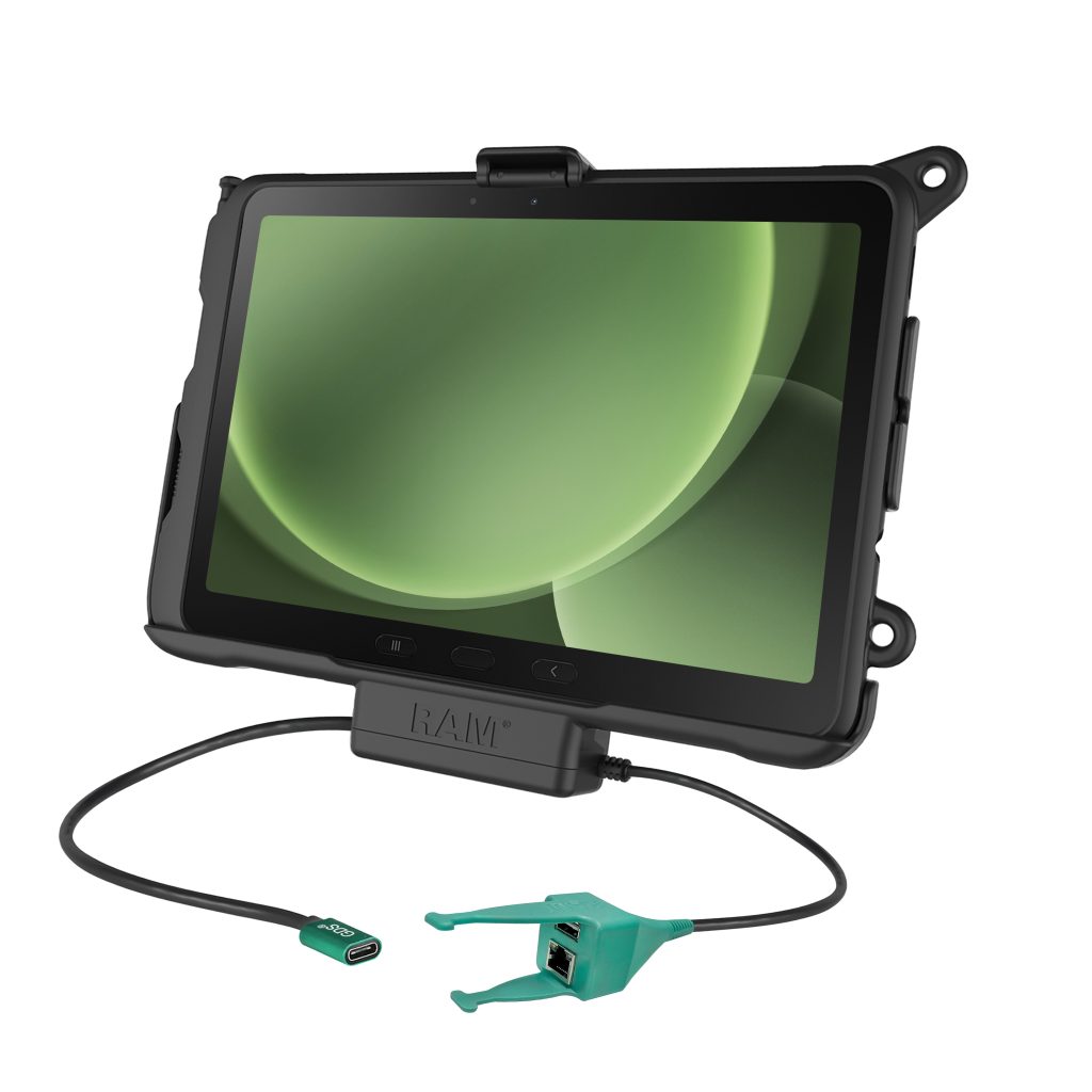 RAM® USB-C Powered Dock + USB-A & RJ 45 Data for Tab Active 5 Pro & 4 Pro