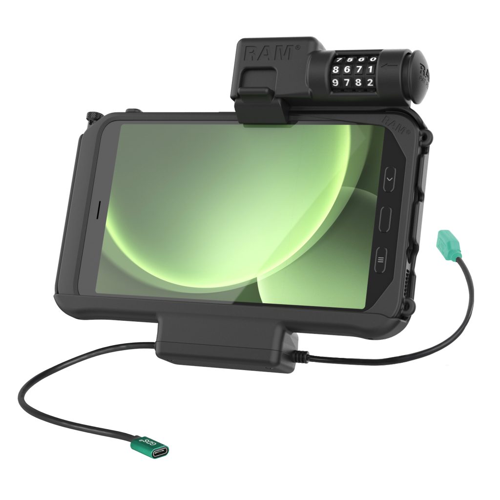适用于三星Tab Active 5 & 3的RAM® Combo锁定电源+数据底座