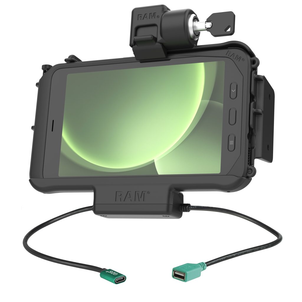 RAM®锁定模块化电源+适用于三星Tab Active 5 & 3的单个USB底座