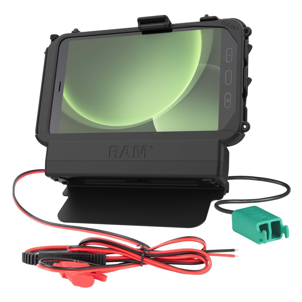 RAM®电源+双USB底座，适用于Tab Active 5和3，带扬声器盒