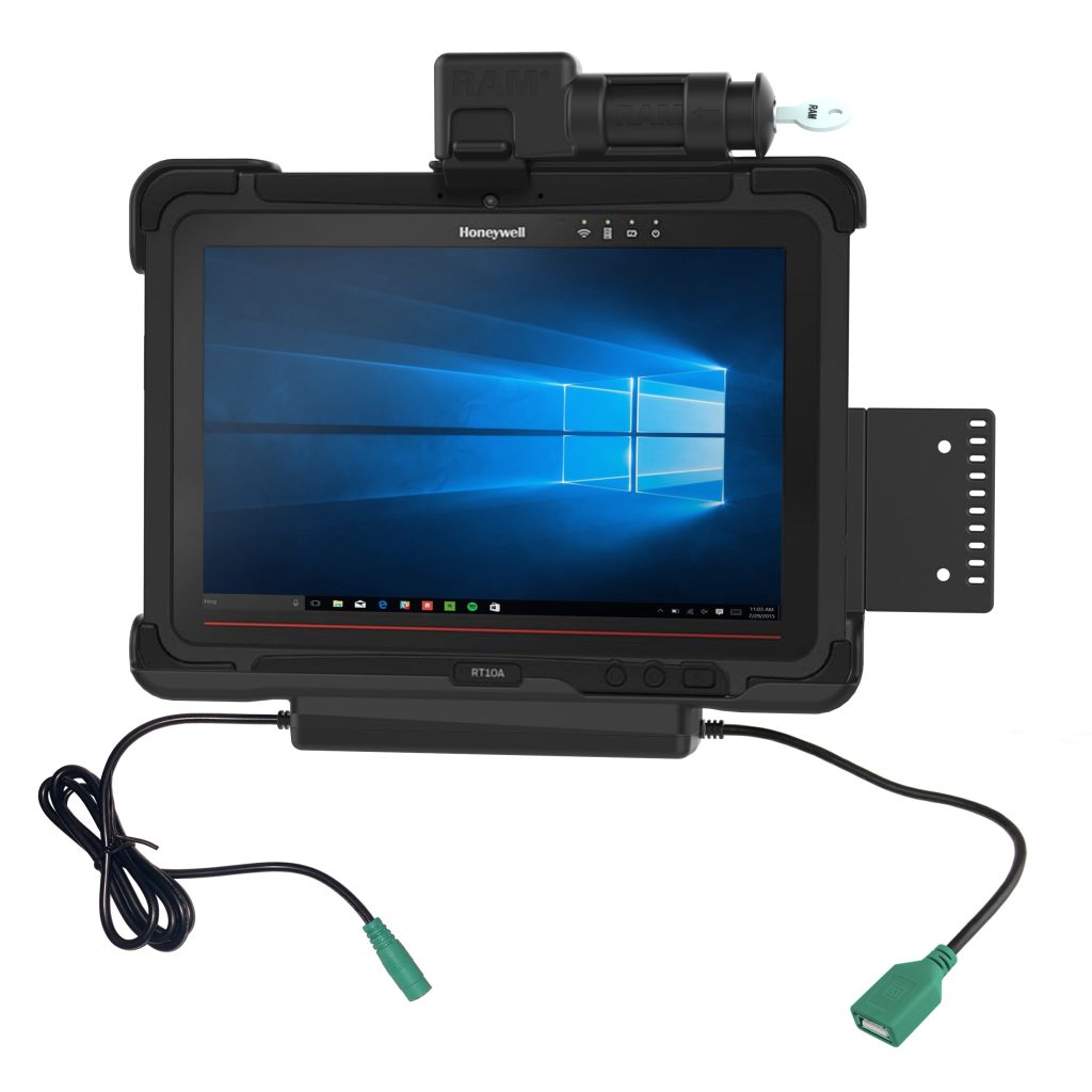 适用于Honeywell RT 10平板电脑的RAM®钥匙锁定电源+数据底座