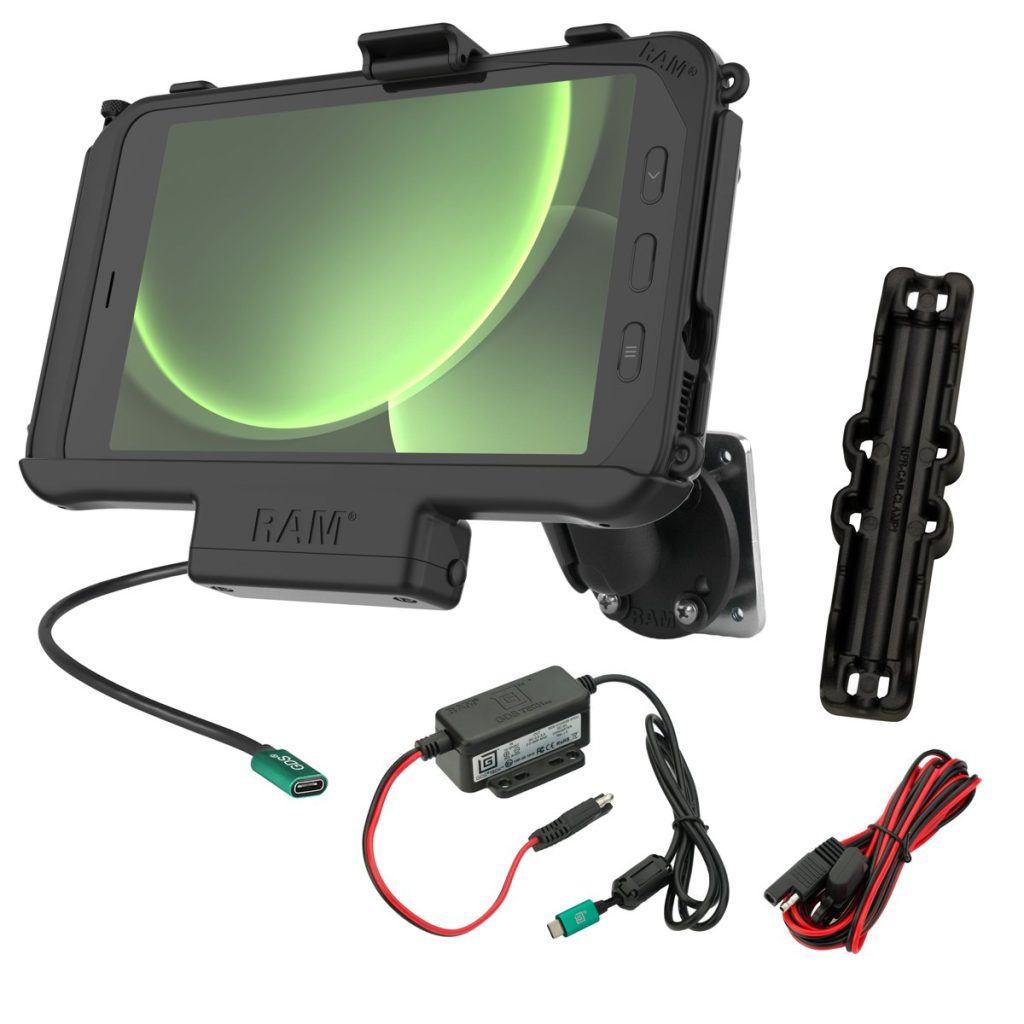 适用于三星Tab Active 5 & 3的RAM® EZ-Roll & r ™ USB-C供电底座