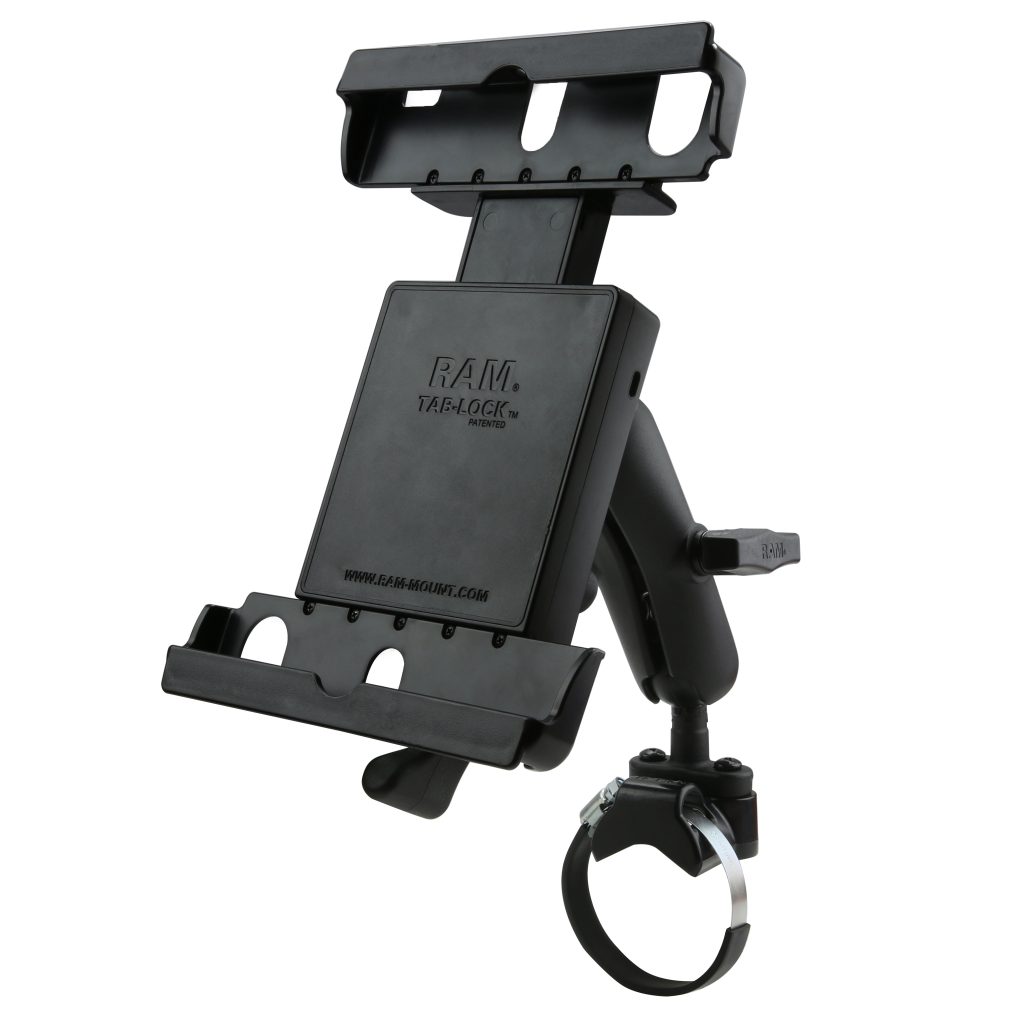 RAM® ATV/UTV轨道安装，适用于9英寸-10.5英寸平板电脑，配有重型外壳