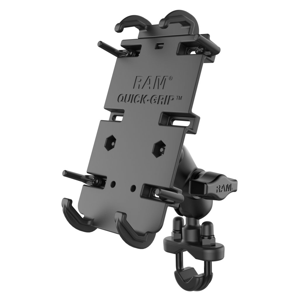 RAM® Quick-Grip™ XL手机支架，带手柄U型螺栓底座-短型