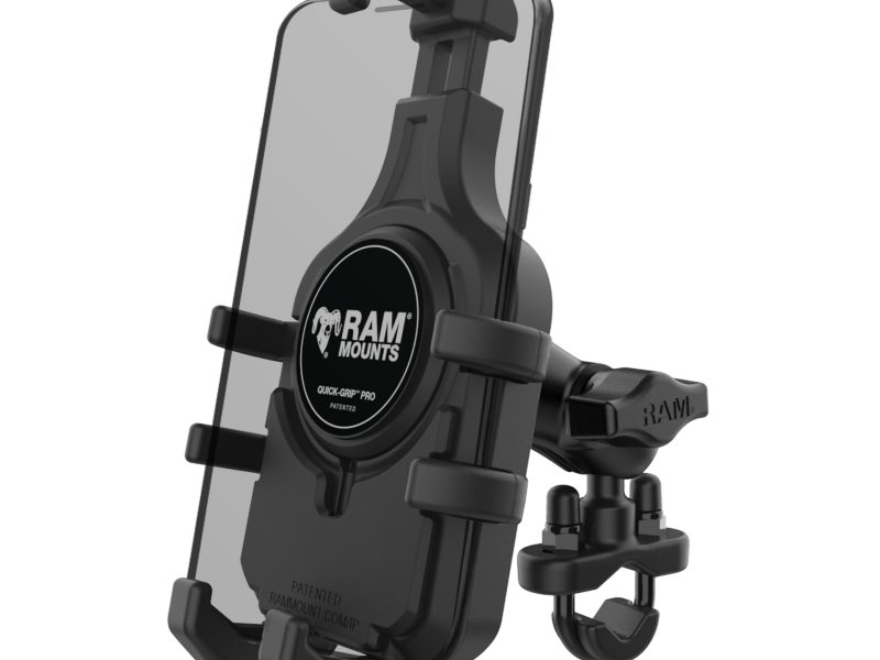 RAM® Quick-Grip™ Pro Phone Mount with Handlebar U-Bolt Base – Short