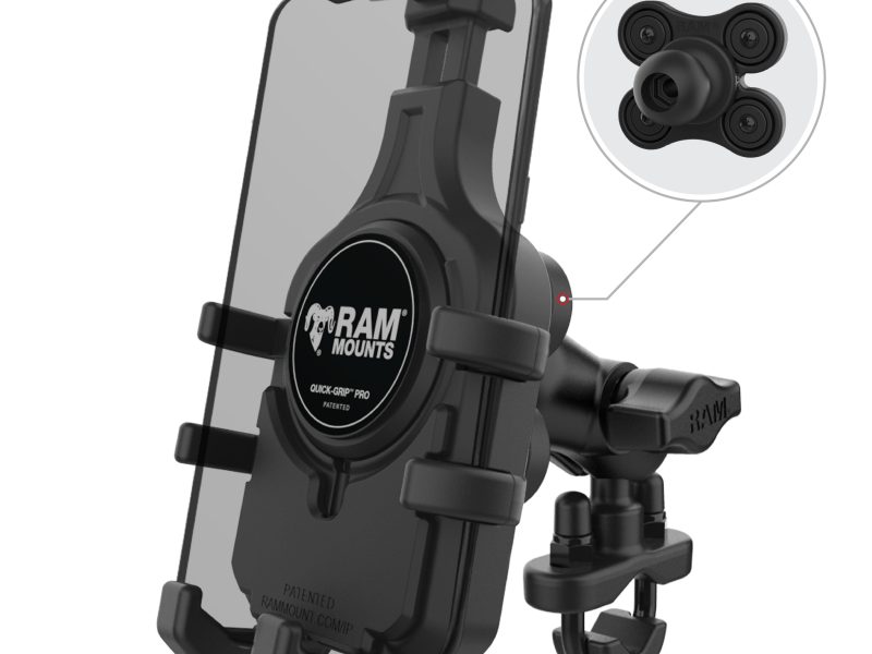RAM® Quick-Grip™ Pro Vibration Damping Phone Mount with U-Bolt Base
