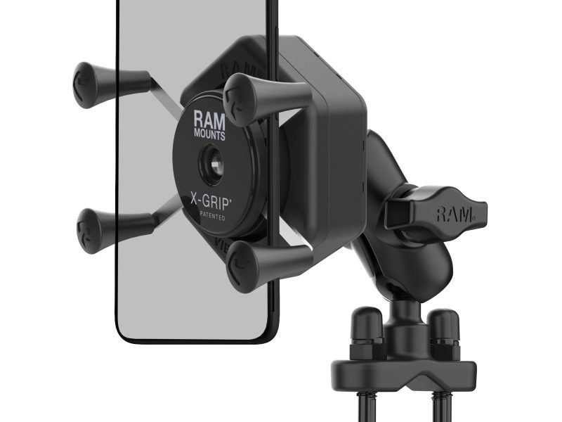 RAM® X-Grip® Phone Mount with Vibe-Safe™ & U-Bolt Base – Short