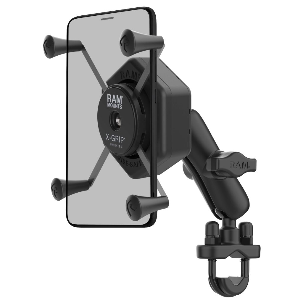 RAM® X-Grip®大型手机底座，带Vibe-Safe™和U-Bolt底座-中型