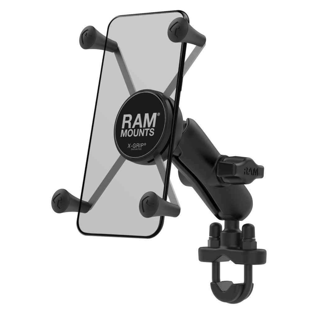 RAM® X-Grip®大型手机底座，带把手U型螺栓底座-中型