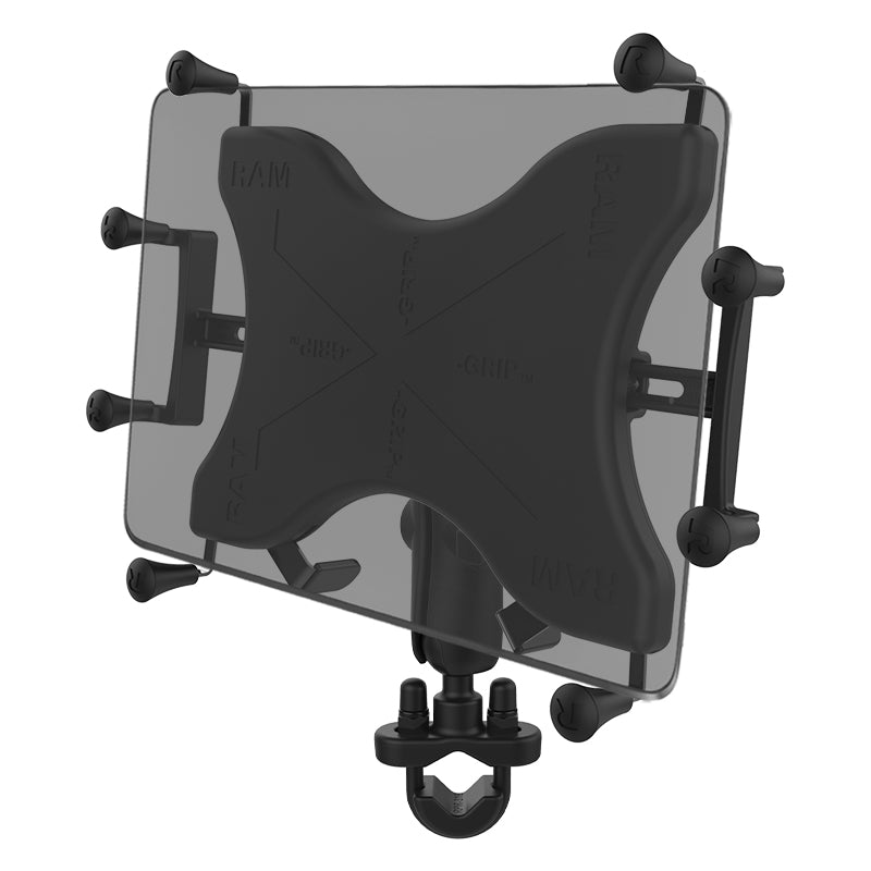 RAM® X-Grip®大型平板电脑底座，带手柄U型螺栓底座