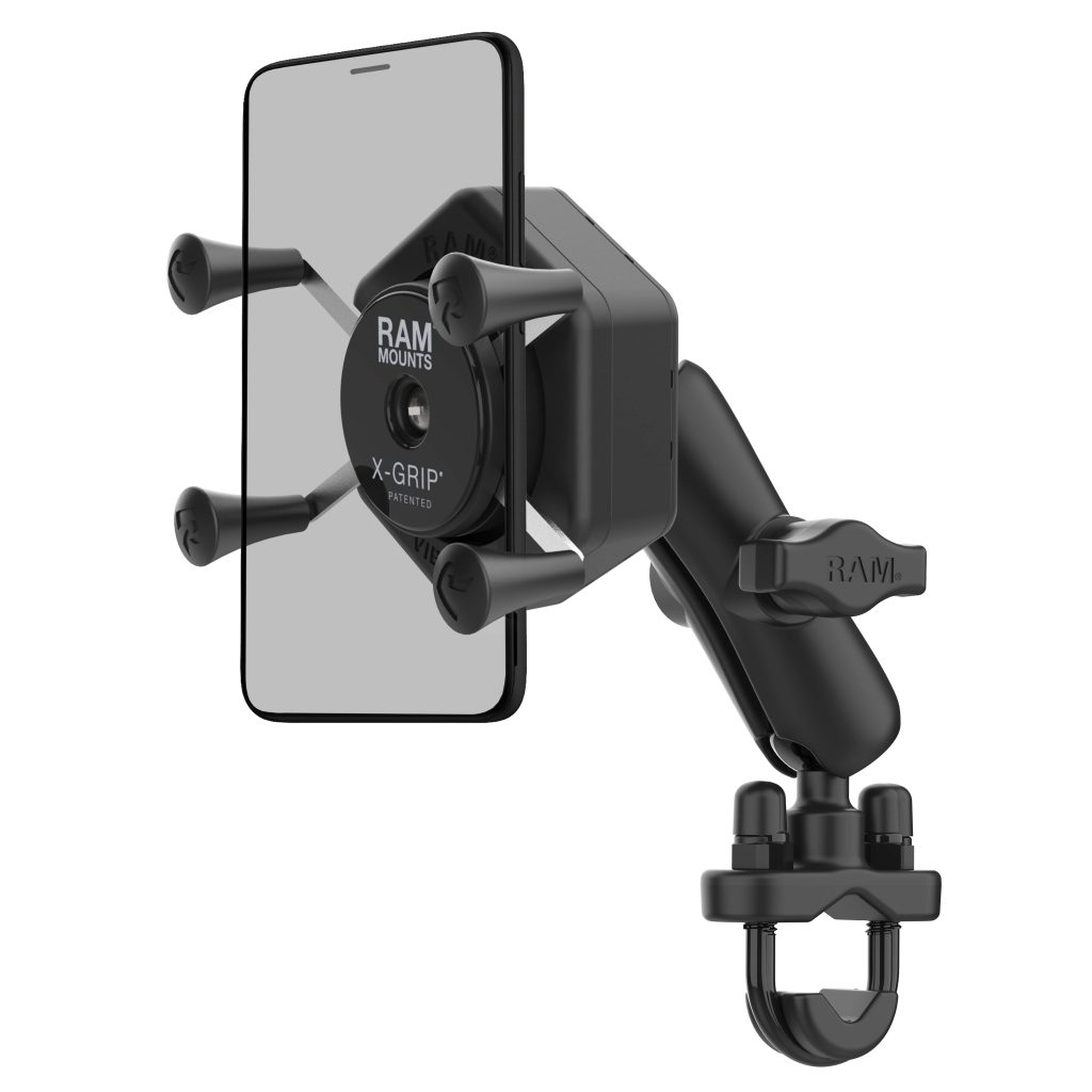 RAM® X-Grip®手机底座，带Vibe-Safe™和U-Bolt底座-中等
