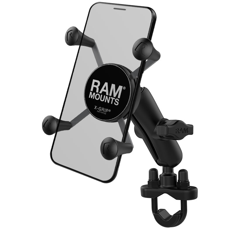 RAM® X-Grip®手机支架，带手柄U型螺栓底座-中号