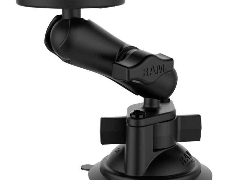 RAM® Twist-Lock™ Suction Cup Mount with Round Plate & 1/4″-20 Stud