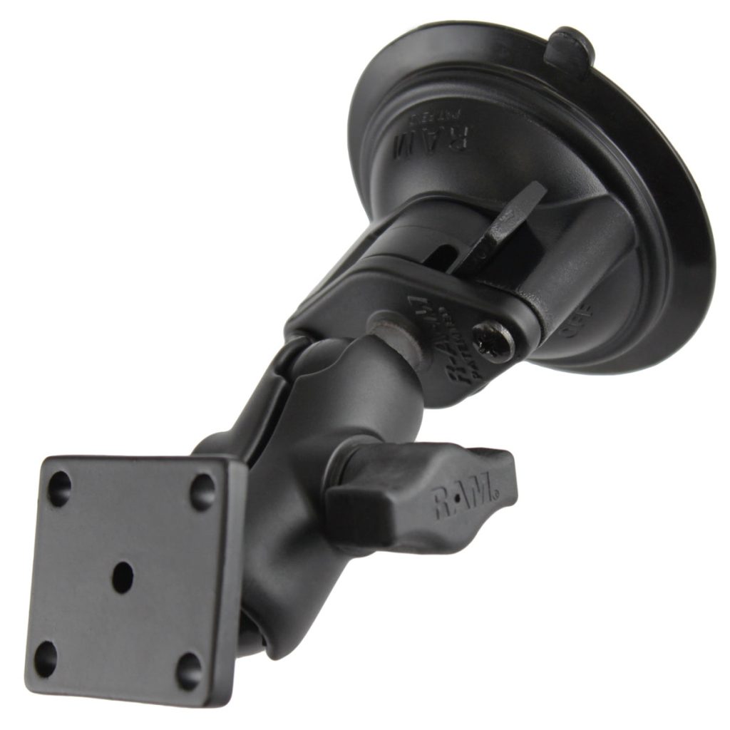 RAM® Twist-Lock™吸盘双球座，带AMPS孔图案