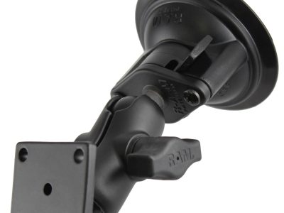 RAM® Twist-Lock™ Suction Cup Double Ball Mount with AMPS Hole Pattern