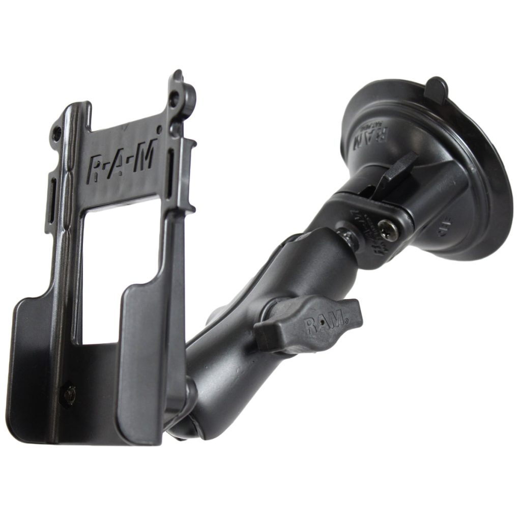 RAM® Twist-Lock™吸盘支架，带通用腰带夹持器