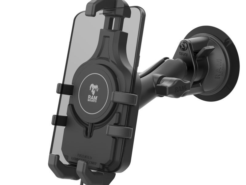 RAM® Quick-Grip™ Pro Suction Cup Mount with Qi2 15W Wireless Charger
